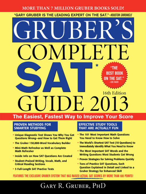 Cover image for Gruber's Complete SAT Guide 2013